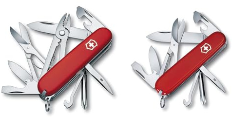 Victorinox Schweizer Taschenmesser, Deluxe Tinker, Multitool, 17 Funktionen, Klinge, gross, Dosenöffner, Schraubendreher 3 mm, Rot
