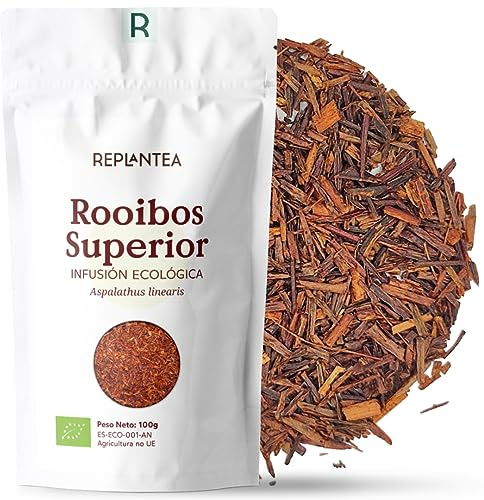ROOIBOS BIO Superior 100g (50 Tazas) | Té Rooibos a Granel Orgánico de Gran Aroma REPLANTEA®