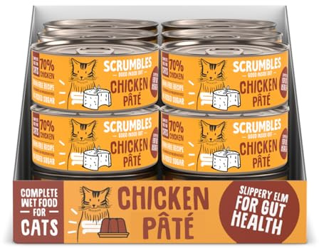 Scrumbles Natural Wet Cat Food, Chicken Pate 18x 80g