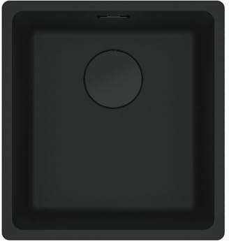 Franke Maris MRG 110-37 Black Matt Collection 125.0683.231 - Fregadero de granito (accionamiento manual), color negro