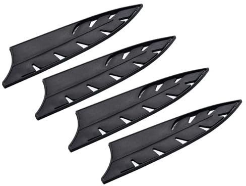 M METERXITY 4 Pack Plastic Knife Sheaths - Kitchen Knife Protectors Covers Universal Knife Guards, Apply to Kitchen Chef Knife (8 Inch, Black)
