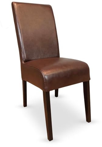 Quattro Meble Echtleder Esszimmerstühle David Stühle Lederstühle Braun Echt Leder Esszimmer Stuhl Leder Antique Dark Brown