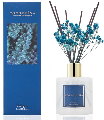 Cocorrína Set di diffusori a bastoncini, 200 ml, diffusore di colonia con 8 bastoncini di profumo per la casa, per camera da letto, bagno, soggiorno, casa e ufficio