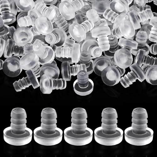 Simarro 100 Amortiguadores de Goma Transparente, Topes de Mesa, Asas de Goma Transparentes, Amortiguadores para Puertas de Armarios y Cajones