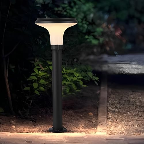 TRIVIDHA Iluminación De Paisaje Moderna con Bolardo LED, Luces De Camino Impermeables, Luces De Camino De Paisaje De Lujo, Luces De Pasarela Negras, Lámpara De Pie Cableada para Patio, Balcón, Jardín