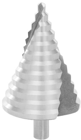 Stufenbohrer, 6-60 mm Spiralbohrer Metallbohrer Kegelbohrer mit 12 Stufen Edelstahlbohrer zum Bohren von Löchern in PVC Holz und Kunststoffplatten