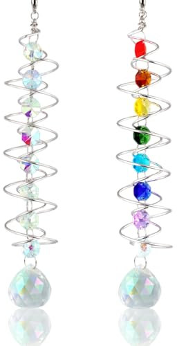 Campanello Eolico,Campanelli a Vento,Campanelli eolici Crystal,Decorazione da Appendere Alla Finestra,Campanelli Eolici per Esterni per Decorazioni Giardino,Casa,Terrazzo e Interna Decorazioni.