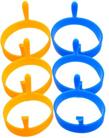 COLLBATH 6piezas Máquina Para Hacer Tortillas Moldes De Silicona Para Huevos Anillos Antiadherentes Para Cocinar Huevos Fritos Molde Para Panqueques Sándwiches De Desayuno La Cocina