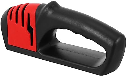 TOPPERFUN 1Pc Adjustable Manual Knife Sharpener Ergonomic Handheld Cutter Tool for Quick Sharpening Non Slip Base Lightweight Design for Home and Kitchen Use Restores Scissors and Knives