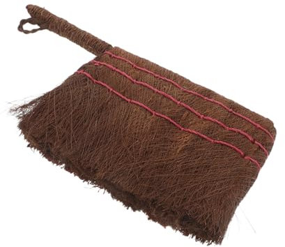 Milisten Coconut Palm Brush for Pot and Vegetable Cleaning Ergonomic Natural Bristle Tool for Garden and Kitchen Use Versatile Scrubber for Fruits and Pet Grooming