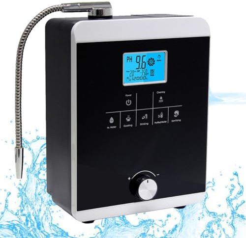 Hydrogen Water Ionizer & Purifier, Alkaline Water Machine with PH 3-11, Auto-Cleaning & LCD Touch for Healthy Drinking Water