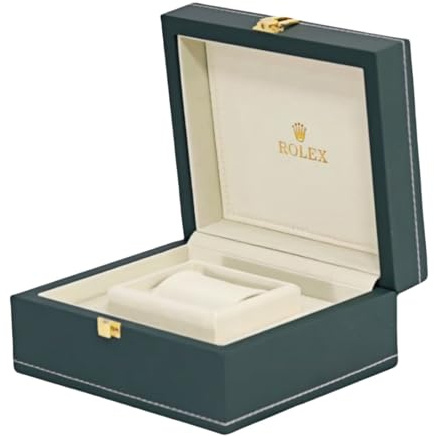 BoBoHome Grün Hölzerne Uhren-Präsentationsbox Samtfutter Kompakter Reise-Uhrenhalter für Rolex