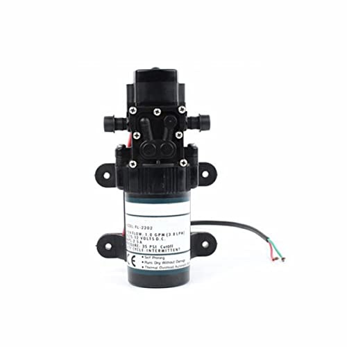 Water Pumps, Parts & Accessories FL-2202 DC 12V 24V Diaphragm Pump Electric Spray Solar Water Booster, Water Pump High Pressure Micro Self-priming Motor Water Pump(12V)