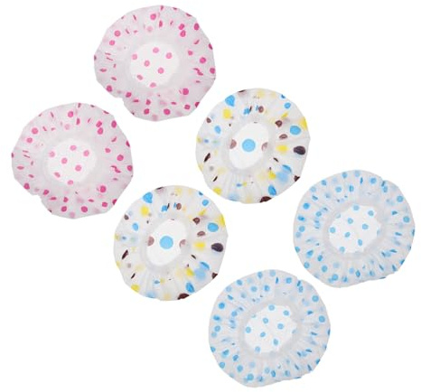 VICASKY 6pcs Thickened Shower Hair Cap Bathing Hat for Boys and Girls Adults Multi-functional Bathing Wearing Hat for Home Sleeping