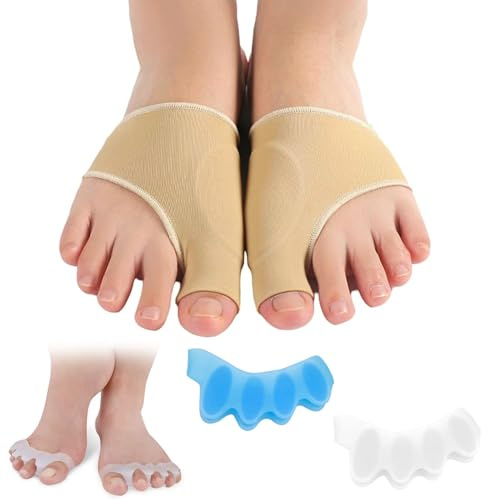 ZEKUN Alluce Valgo Correttore Calzini per Alluce Valgo Divaricatore In Silicone Cuscinetto per Avampiede e Protezione Dita Piedi Correzione e Protezione Dell