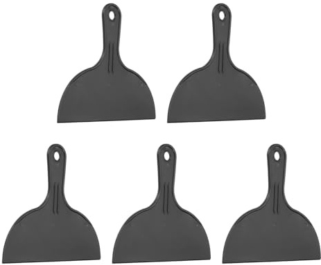 sourcing map 5 raschietti per stucco, larghezza 20,3 cm, in plastica flessibile, per stucco e vernice, per nastrare cartongesso, spalmare, dipingere, graffiare, nero