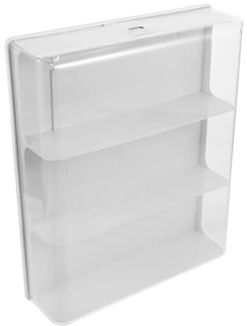 ROMISBABA Acryl Vitrine Wandmontiert Für Sammlerstücke Mit Verstellbaren Regalböden Transparent Verschleißfest Aufbewahrung Für Figuren Und Puppen