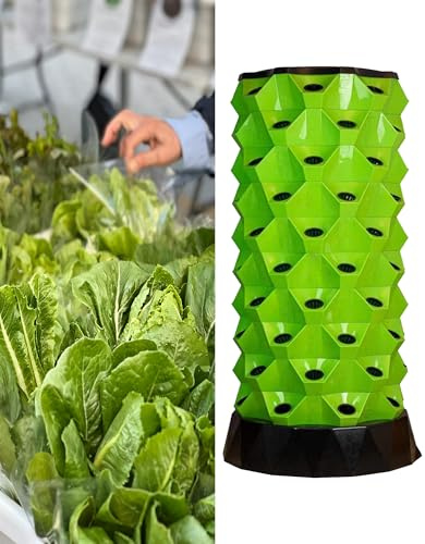 Kit per coltivazione idroponica verticale, sistema per coltivare verdure, erbe e fragole, efficiente giardino interno con più punti di crescita