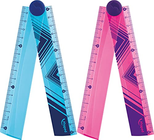 Maped 281017 - Klapp-Lineal COSMIC TEENS 15-30 cm-blau,pink