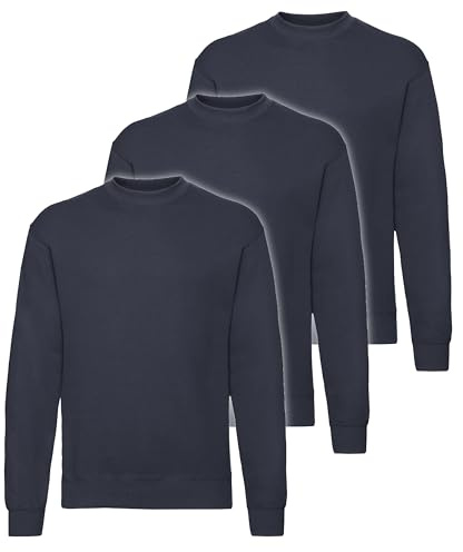 Fruit of The Loom Herren Classic Set in Sweat, 3 Pack Sweatshirt (3er Pack)