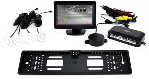 Kennzeichen-System 4 Sensoren Parksensor mit TFT-Display 4,3 Zoll CAM-402, 18-22 mm, verschiedene Durchmesser, Farben