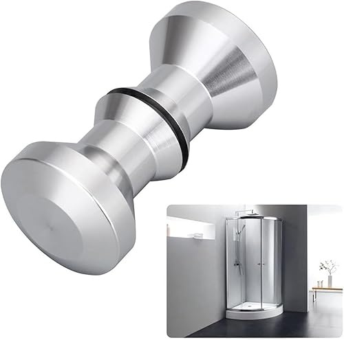 Duschtürknopf für Glastür, 1 Paar Glastürgriffe 30mm Duschtürgriffe Türknauf Dusche Griff Beschläge, Schiebetür Türknöpfe Runde Door Knob, Bade Türgriff für Dusche Glastüren oder Büro-Schiebetüren