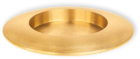 FRITZ COX Kerzenteller Middle | moderner Kerzenleuchter | für Kerzen bis 7cm Durchmesser | aus Messing | Durchmesser 12cm | Farben Gold