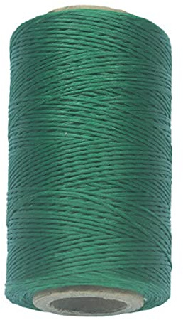 Anawakia 260 m Wax Thread Sewing Thread All-Purpose Waxed Leather Thread Cord Leather Yarn Sewing Craft Saddle Thread Thread Diameter 0.8 mm (Dark Green)