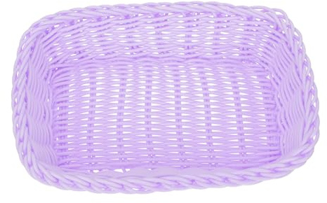1 Pc Préparation Des Paniers De Rangement Nourriture Végétale Corbeille De Fruits En Rotin Panier De Rangement En Jacinthe Tissé Violet Coeur De Fille Paille Panier De Légumes