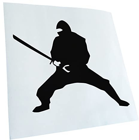 Kiwistar - Autoaufkleber - Schwarz - 24x22cm Ninja - Heckscheibe Auto Aufkleber wetterfest für Kfz LKW Mofa Truck - Sticker außen selbstklebend Tuning Zubehör für Fenster Fahrzeug Scheibe