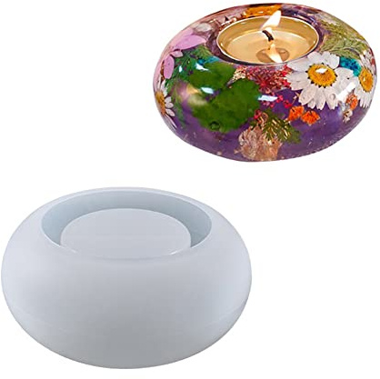 BYNYXI Blumentöpfe Silikonform Runde, DIY Teelichthalter Epoxidharz Formen Kerzen Teelichter Kugel Kerzenständer Silikonform Schmuckständer Gießform Epoxidharz Casting für Blumentopf Seifen Kerzen