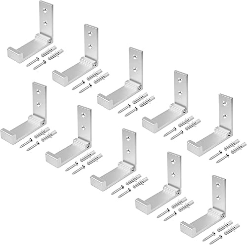 Apore Faltbare Kleiderhaken Wandhaken Haken zum Aufhängen von Mänteln Jacken Handtüchern Schlüsseln Taschen,Tragkraft 15kg (Silber- 10 Pack)