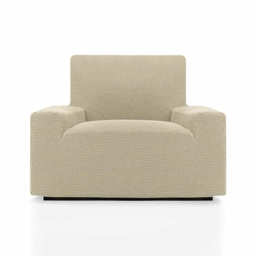 SOFASKINS® super elastischer überzug, Sofabezug 1 sitzer, atmungsaktiv, bequem und langlebig, Sofa überzug, Einfach anzubringen, Maße (70-110Cm), Farbe Beig