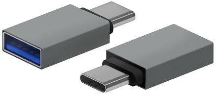 AISENS Mini Adaptador Aluminio USB 3.2 Gen1 3A. Tipo USB-C/M-A/H. Gris