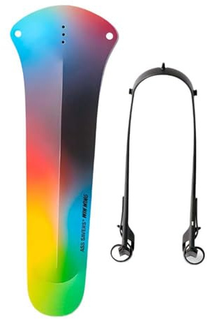 Ass Savers Win Wing 2 Gravel - Spektrum, Hinterradschutzblech für Gravelbikes mit schwarzem Querlenker, Reifenbreiten bis 60 mm, Ultraleicht, zum Anklippen, einfache Installation und Entfernung,