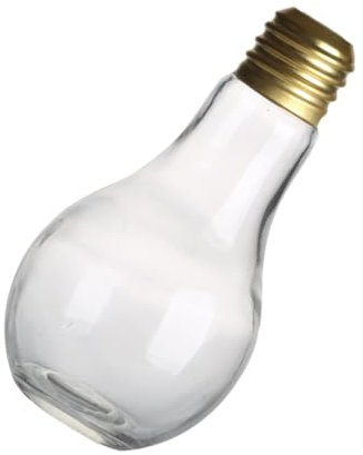 Ornamenti per lampadine, trasparente a lampadina, bicchiere per acqua per feste, lampadine trasparenti, divertenti, bottiglia per acqua a LED, scatola per caramelle, colore bianco