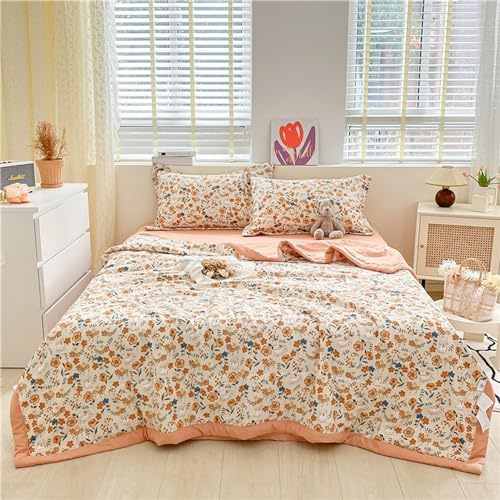 Hoowarm Edredón de Verano Ligero, Microfibra Acolchado Edredón Suave Transpirable Nórdico 150/180/200cm Colcha Acolchadas Verano Plumón para Sofa Cama Manta Decorativa(#6,150x200cm/59x78in)