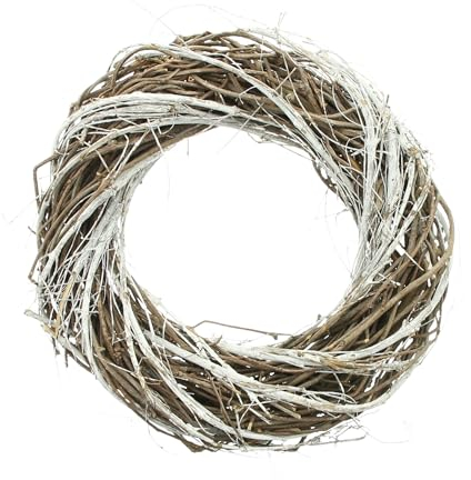 FRANK FLECHTWAREN Kranz Rustikal, Magnolien-/Ulmenzweige, teilweise weiß gekalkt Maße: ca. Ø 30 x 8 cm, Innen-Ø 15 cm, vielseitig einsetzbar, rustikales Design