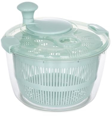 Salad Spinner Small Salad Spinner Lettuce Spinner Vegetable Washer with Bowl Rotary Handle Compact Storage and Easy Draining Vegetable Drainer