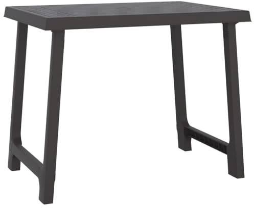 HETFTJN Bierzelttisch Stehtisch Outdoor Campingtisch Klein Picknicktisch - Campingtisch Anthrazit 79x56x64 cm PP Holzoptik für Garten Speisesaal Aufenthaltsraum Outdoor