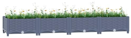 FUDUGEHMIOFWFJJ hochbeet schmal,fertigteich,pflanzkübel rund,Hochbeet 160x40x23 cm PolypropylenGeeignet für Garten, Terrasse, Schlafzimmer, Wohnzimmer