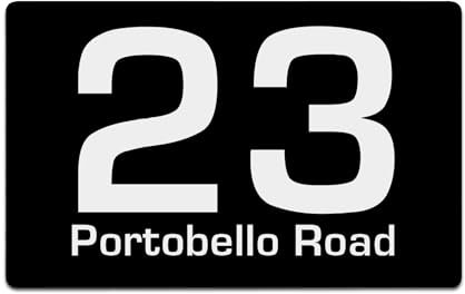 KreateSquare Personalised house numbers plaques, 280 x 160 MM Black Aluminium House Sign, Engraved Address Plaques for Homes, Front Door Signs, Wall Mounted Name Plates (Black, Design 11)