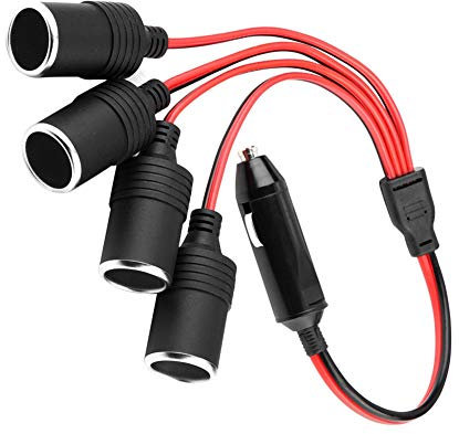 Distributore di Prese Accendisigari per Auto Ad Alta a 4 Fili Ricarica Rapida Compatibile con Distributore di Prese con Interruttore per Misurazione della Tensione di