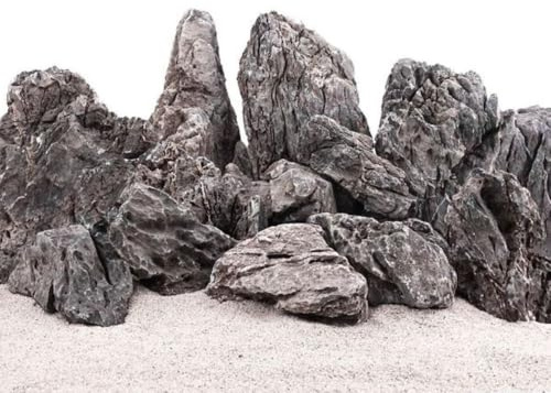 Aquarium Natursteine Mini Landschaft Seiryu Steine grau 5Kg Gr.S 100-500g Nr.66 Rückwand Pagode Dekoration Aquascaping