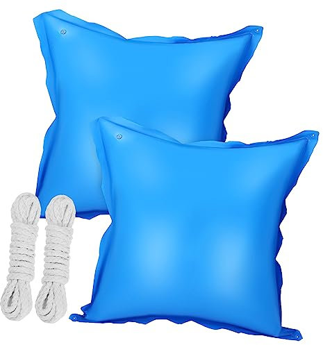 BESPORTBLE 2pcs Cold Resistant Pool Cover Pillows Thick Inflatable Air Pillows with Ropes for above Ground for Winterizing Pools