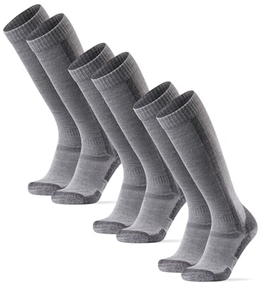 DANISH ENDURANCE Knähöga Vandringsstrumpor, Merinoull, Varma, 1 & 3-pack | Knähöga vandringsstrumpor i merinoull, dämpning och luktresistenta för vandring och vinteräventyr, Unisex