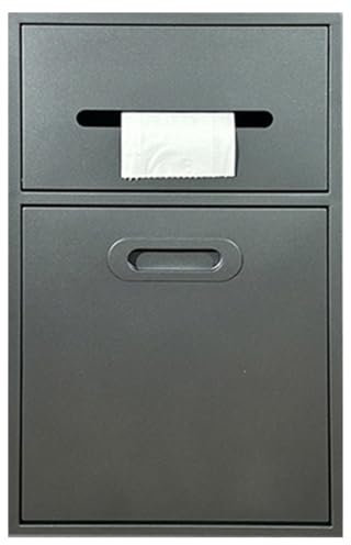 LFONDIGE Stainless Steel Shower Niche, Recessed Concealed Shower Panels, Bathroom Fixtures NO Tile Needed, Toilet Paper Holders with Door for Kitchen Bath Fixtures(Gray,30X50X14cm)