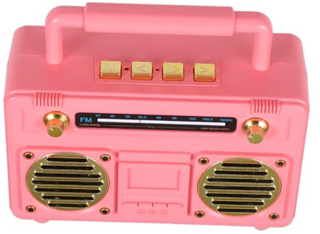 Vaguelly Retro Funk Lautsprecher Mini Tragbarer Funk Subwoofer Vintage Design Kompakter Kleiner Radio Speaker Für Outdoor Camping Party Und Schlafzimmer Dekoration