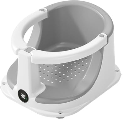 Siège de Bain Bébé Chaise de Bain Antidérapante avec Capteur de Température | Accessoires de Sécurité pour Douche - Maison, , Cadeaux de Naissance et Anniversaires