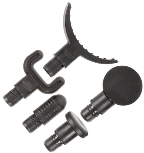 ROMISBABA Austauschbare Massageköpfe 5 Stück Massagepistole Adapter Kunststoff Zubehör Muskelentspannung Fitness Sport Muskelmassage Für Nacken Rücken Arme Beine